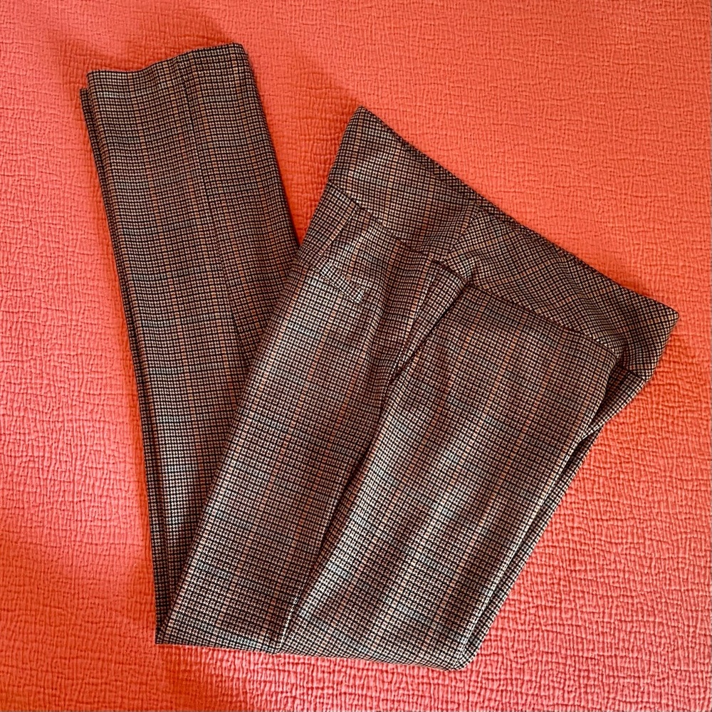 Plaid slim fit pull on pants in a classic design